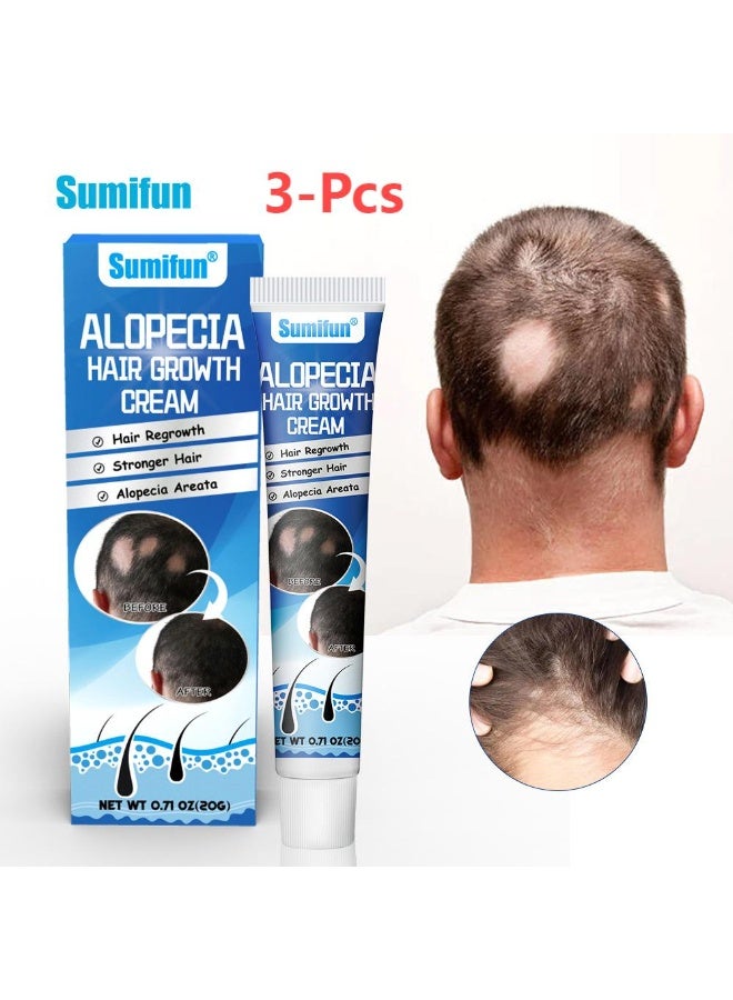 سوميفون كريم نمو الشعر من 3 قطع لعلاج الثعلبة، لتعزيز نمو شعر الرجال، ومنع تساقط الشعر - Image 1