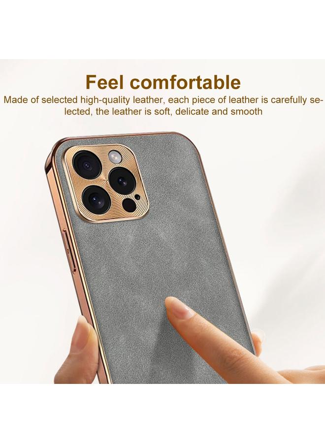 اس-توب جراب لهاتف iPhone 13 Pro Max مصنوع من جلد الحمل الكهربائي - Image 3