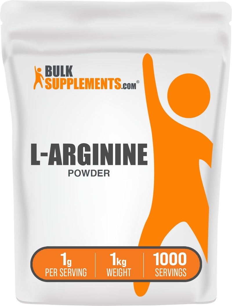 BulkSupplementscom LArginine Powder  Arginine Supplement Nitric Oxide Supplement  Unflavored  Gluten Free 1g per Serving 1kg 22 lbs Pack of 1 - Image 1