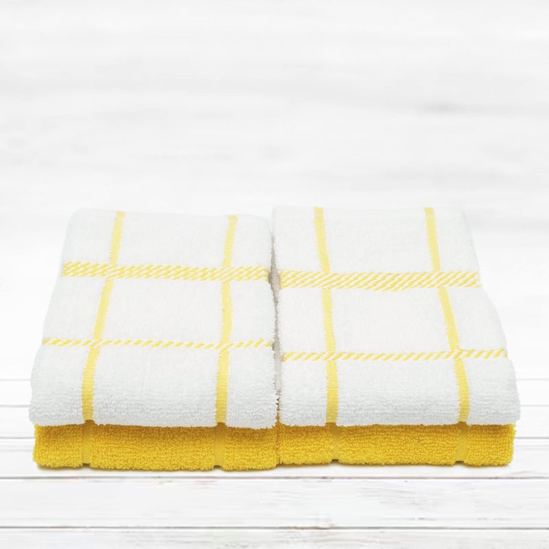 Mellow Buff 100% Cotton Terry Dish Towels, 4 pack16 x26 Inches, Super Soft and Absorbent Kitchen Towels, Perfect for Kitchen Cleaning and Dish Washing | Yellow - Image 5