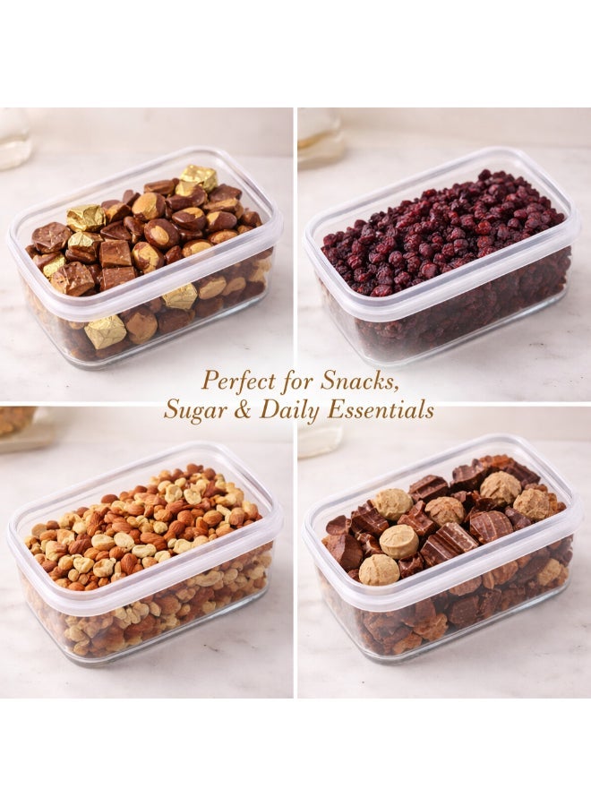 Homesmiths 900 ml Airtight Clear Storage Container – BPA‑Free Food Storage Canister with Leak‑Proof Lid for Pantry, Kitchen, Snacks, Coffee, Sugar, Rice & Meal Prep Organization - Image 5