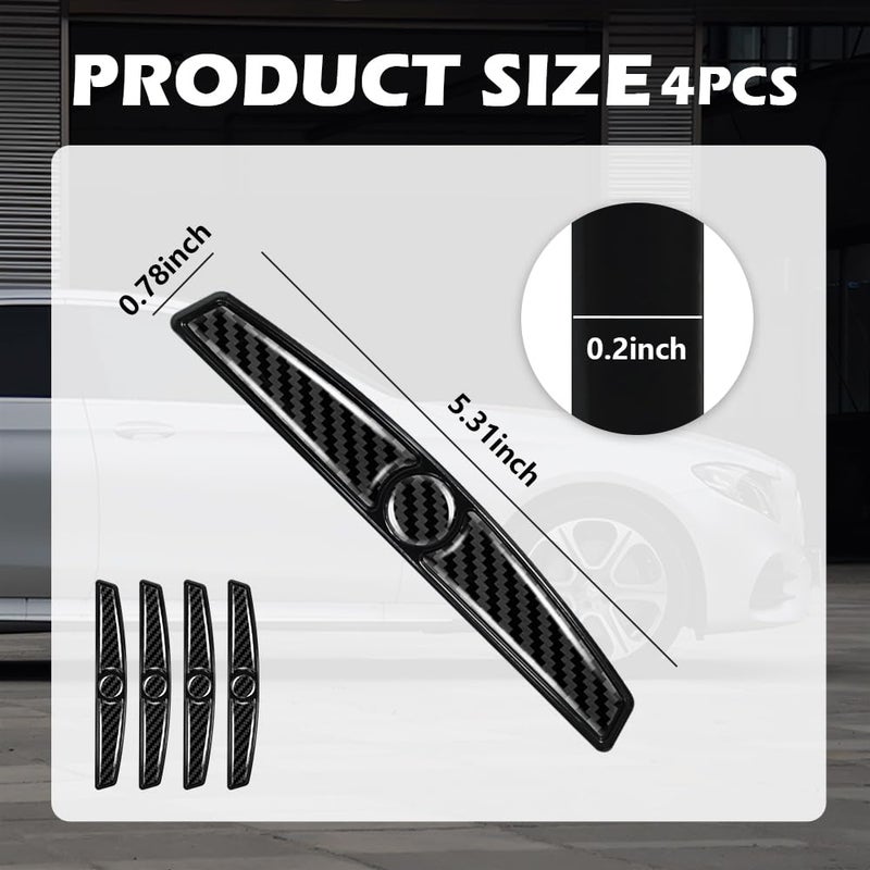 YGDMD 4PCS Carbon Fiber Car Door Protector Edge Guards,Thicker Door Guard for Cars Provides Impact and Anti-Scratch Protection,Universal Self-Adhesive Doors Protectors for Vehicles - Image 2