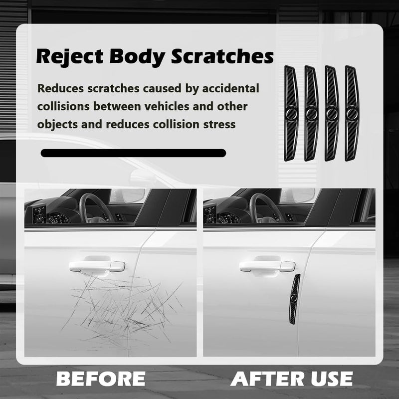YGDMD 4PCS Carbon Fiber Car Door Protector Edge Guards,Thicker Door Guard for Cars Provides Impact and Anti-Scratch Protection,Universal Self-Adhesive Doors Protectors for Vehicles - Image 5