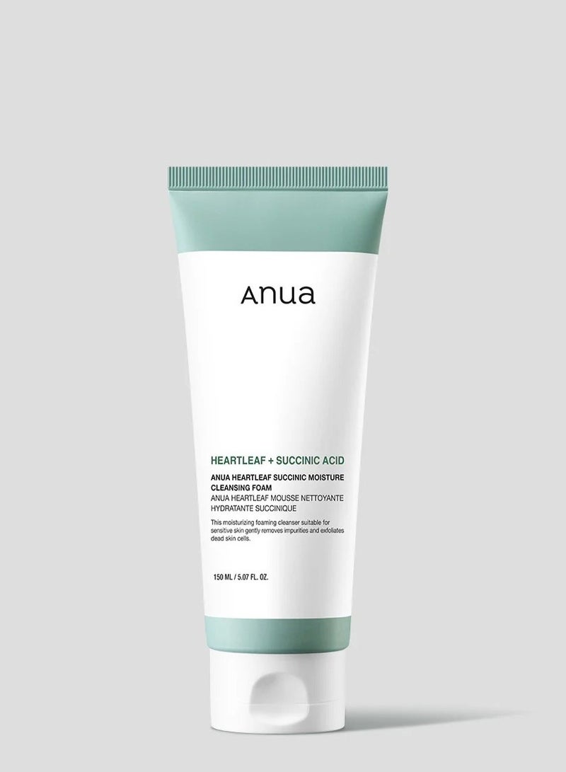 Anua Heartleaf Succinic Acid Moisture Cleansing Foam 150Mlml - Image 4
