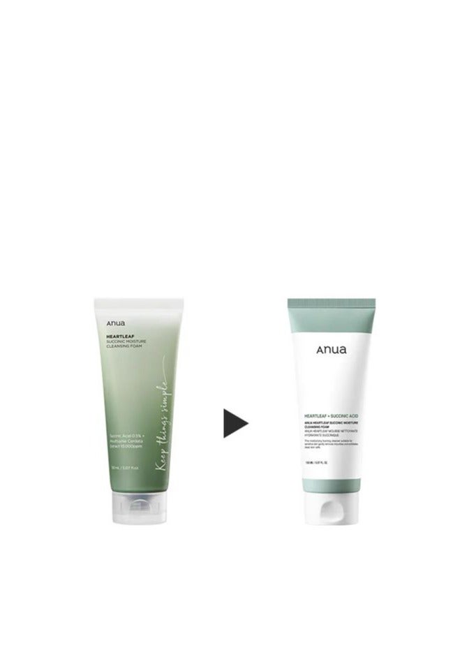 Anua Heartleaf Succinic Acid Moisture Cleansing Foam 150Mlml - Image 3