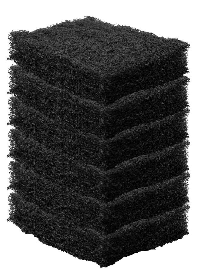 Harrier Hardware 6-Pack, Heavy Duty, Scouring Pads, 6 x 4 inch Thick, Black for Cleaning Stripping Scrubbing Pots Pans - Image 1