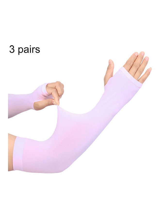 NIBEMINENT 3 Pairs Summer Outdoor Sport Cycling Breathable UV Sun Protection Arm Sleeves 0.076kg - Image 1