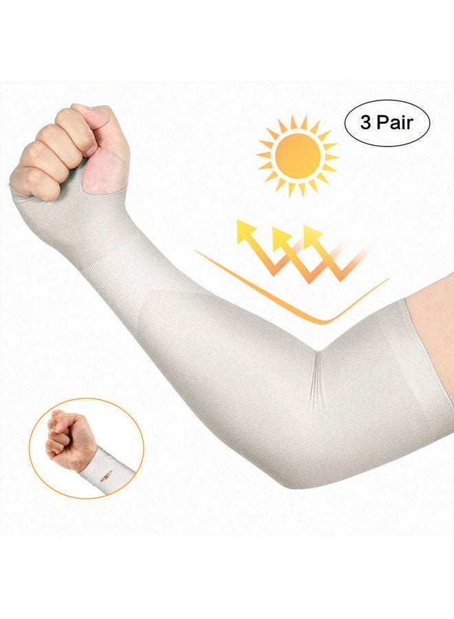 NIBEMINENT 3 Pairs Summer Outdoor Sport Cycling Breathable UV Sun Protection Arm Sleeves 0.076kg - Image 3