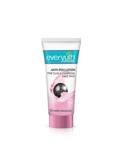 Everyuth Naturals Anti Pollution Pink Clay & Charcoal Face Pack 100G  - Image 1