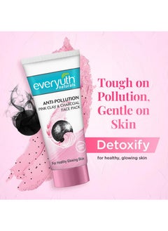 Everyuth Naturals Anti Pollution Pink Clay & Charcoal Face Pack 100G  - Image 2