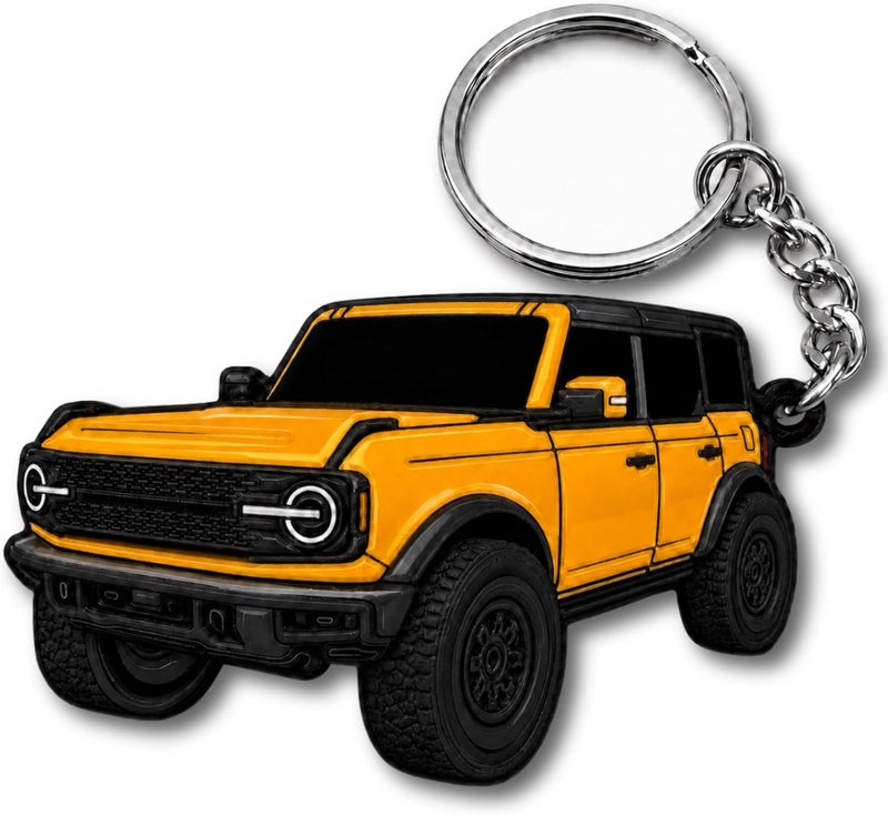 FOUR WHEEL BEAST إكسسوارات سلسلة مفاتيح برونكو - غطاء فوب لمفتاح 4 أبواب - تعديلات رائعة متوافقة مع فورد برونكو 2021 2022 2023 - Image 1