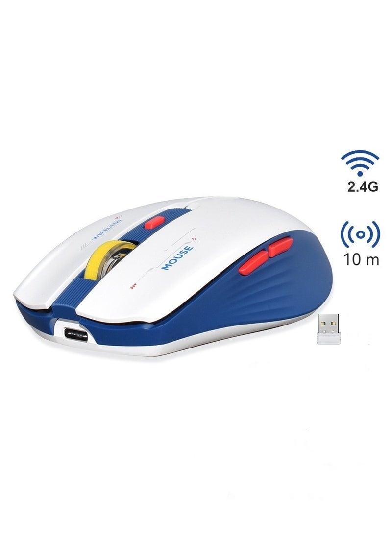 general New silent wireless rechargeable mouse compact office portable notebook desktop computer home adjustable DPI thin and light mouse - Image 2