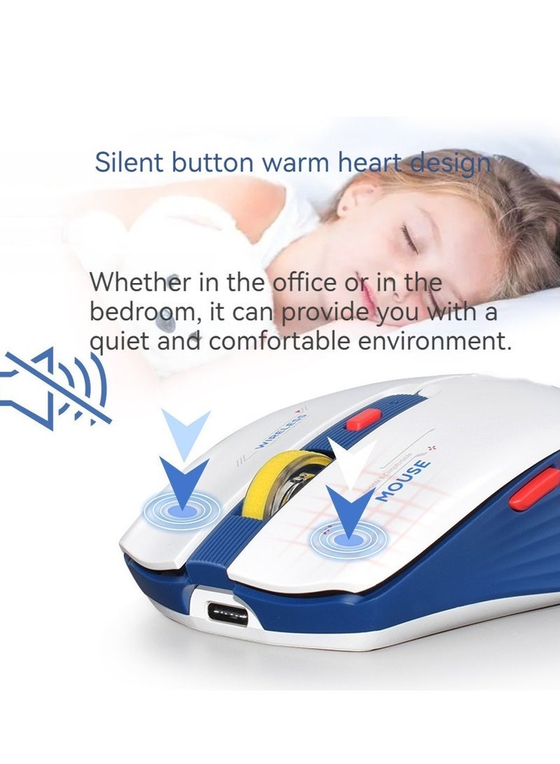 general New silent wireless rechargeable mouse compact office portable notebook desktop computer home adjustable DPI thin and light mouse - Image 5