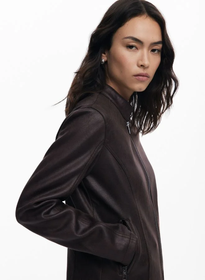 DESIGUAL Combined Faux Leather Jacket
