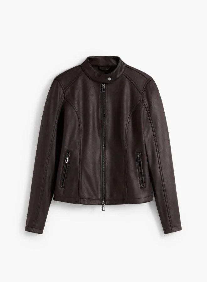 DESIGUAL Combined Faux Leather Jacket
