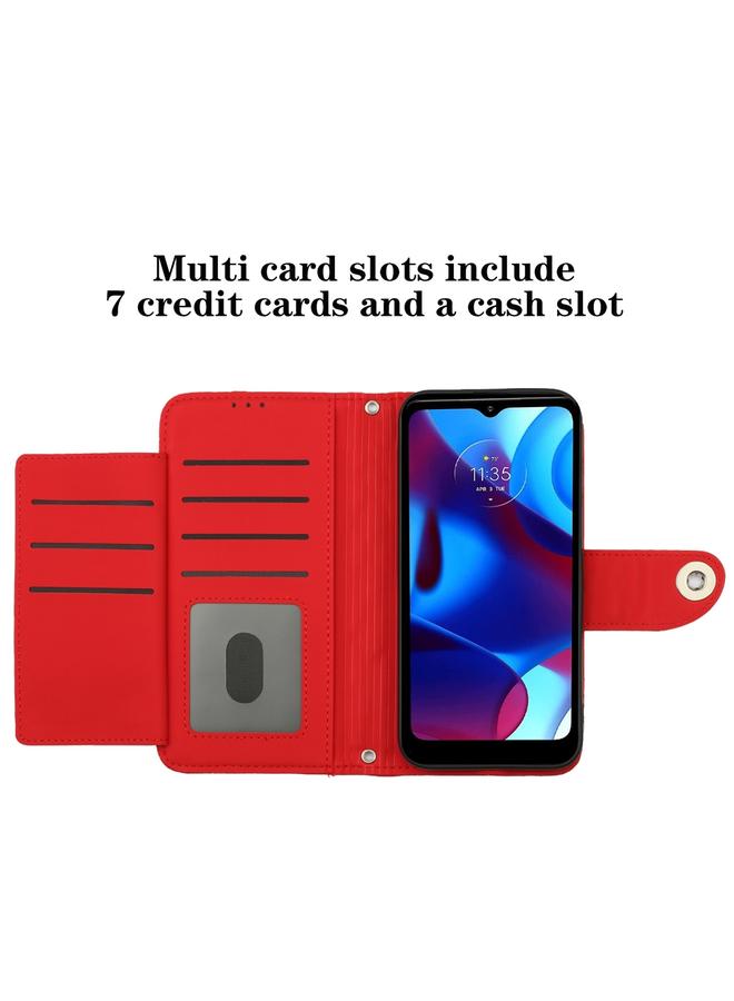 S-TOP Case For Motorola Moto G Power 2022 Rhombic Texture Flip Leather Phone Case with Lanyard - Image 5