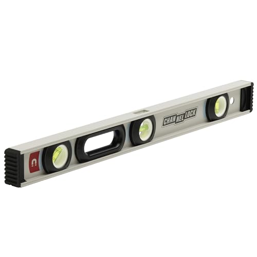 CHANNELLOCK 24Inch ProfessionalGrade Magnetic Aluminum IBeam Level with 3 Vials 51000024M - Image 1