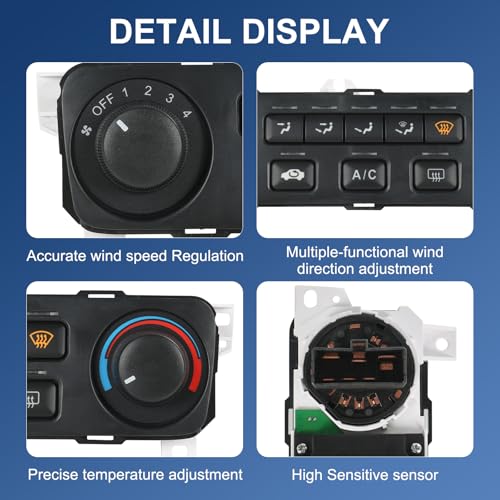 DICMIC وحدة التحكم في مناخ ديميك A/C متوافقة مع هوندا أكورد 2001-2002 استبدال# 79600-S84-A21ZA - Image 5
