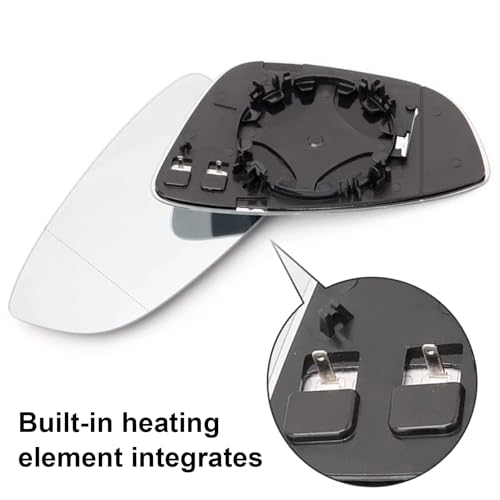 LEPEVNEY LEPEVEY 1-Pack Passenger Side (Right) Heated Mirror Glass for 2011-2015 Volkswagen CC, Eos, Passat – Convex Replacement with Backing Plate - Image 4
