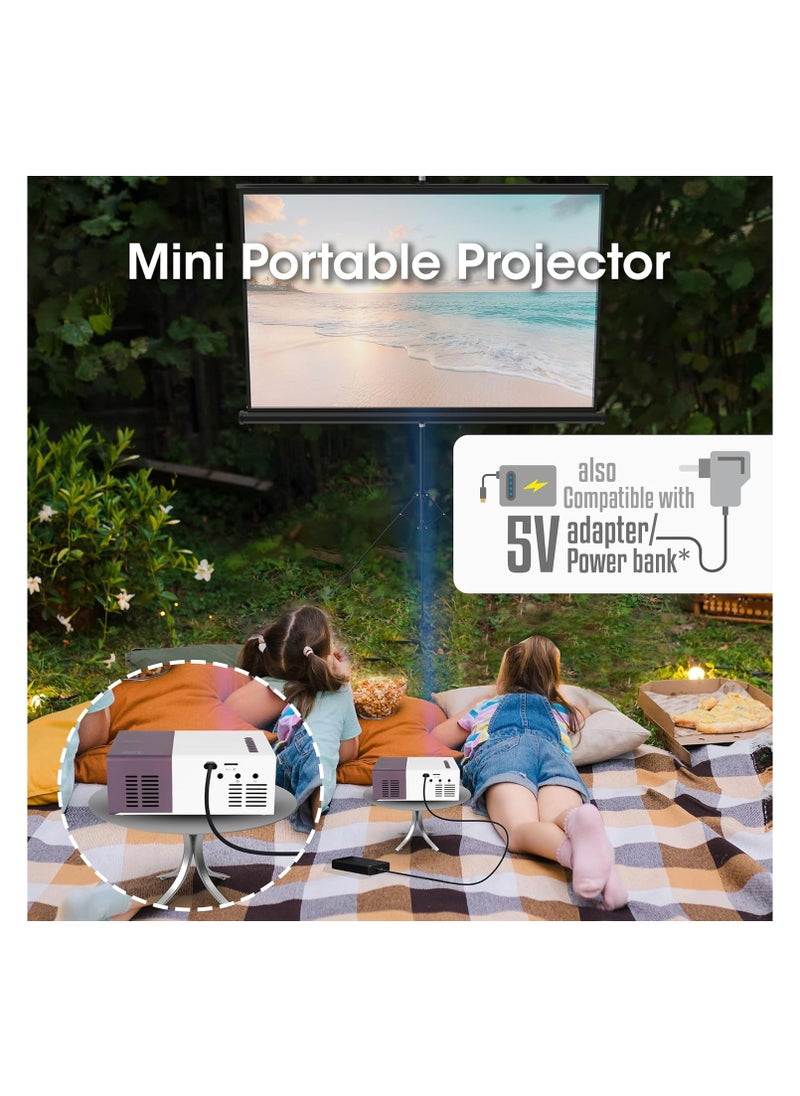 ZEBRONICS - Zeb-PIXAPLAY 11 Portable LED Projector with FHD 1080p Support, HDMI, USB, mSD, 381cm/150" Screen Size, Dual Power Input, Built-in-Speaker, Remote Control, AV in, AUX Out and Compact Design - Image 1