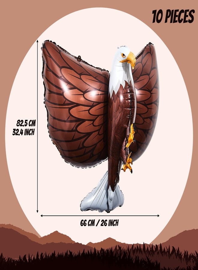 Lewtemi 10 Pcs Eagle 4th of July Balloons, 32 x 26 Inch Giant 3D Realistic Inflatable Animal Eagle Balloon Bird Party Decoration for Baby Shower Birthday Party Favors Supplies - Image 4
