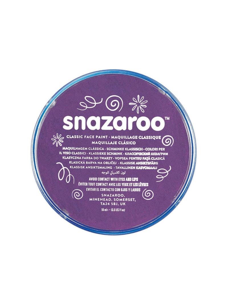 Snazaroo Classic Face and Body Paint, 18.8g (0.66-oz) Pot, Purple - Image 3