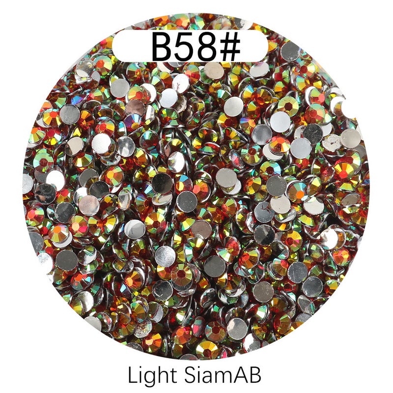 Selling Semi-Circle Resin Diamond Fantasy Jelly Ab Color Nail Diamond Mobile Phone Case Violent Bear Sticker Diamond Diy Accessories - Image 1