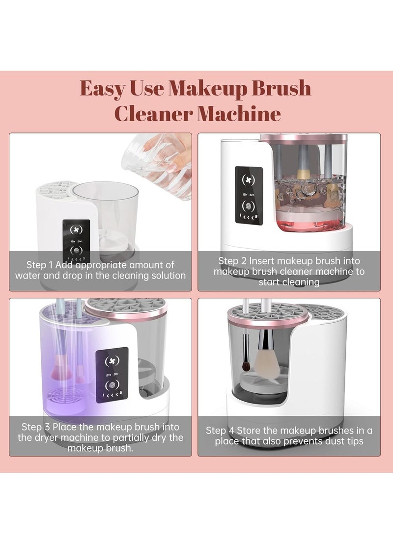 Generic 3-in-1 Electric Makeup Brush Cleaner with Makeup Brush Dryer - Portable Automatic USB Makeup Brush Cleaning Tool for All Sizes of Beauty Makeup Brush Sets, Contouring, Eyeshadow, Blush Brushes  - Image 5