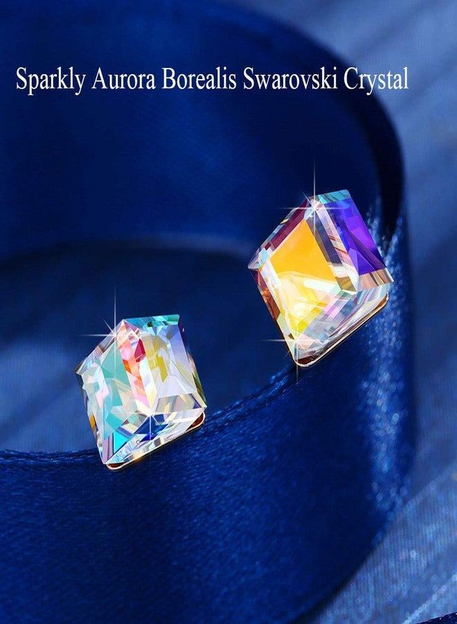 EVEVIC Color Changing Cubic Austrian Crystal Pendant Necklaces for Women 14K Gold Plated Hypoallergenic Jewelry (Aurora Borealis) - Image 5