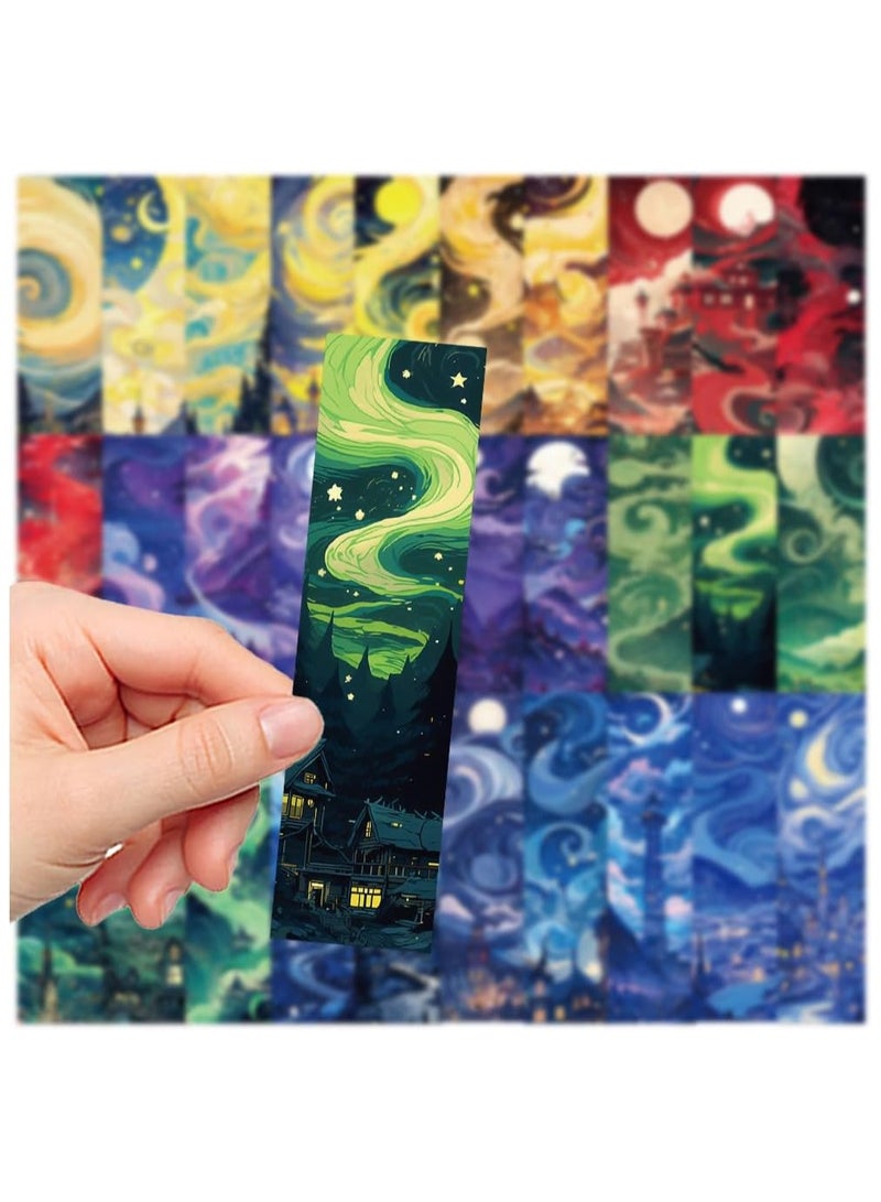 Fantasy Bookmarks 30 Pcs, Unique Starry Night Sky Space Planets Charm Moon Book Marks Reading Lovers Bulk Personalized Cool Page Markers Women Men Boys Kids Students School - Image 4