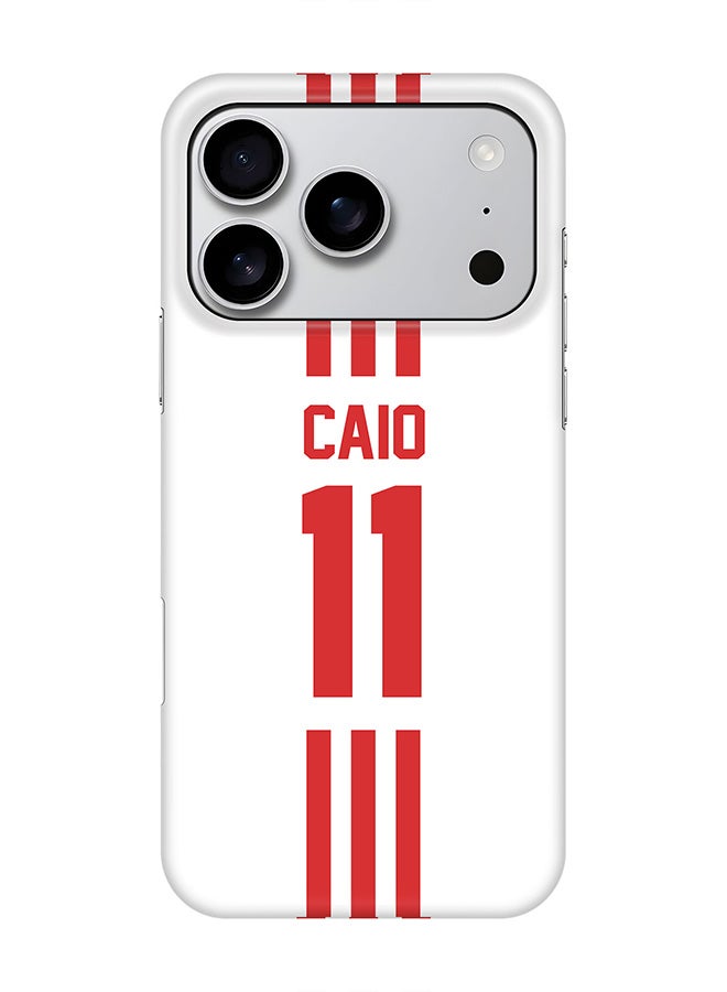 Stylizedd For iPhone 17 Pro,Case, [Compatible with MagSafe] Magnetic cover Slim fit Protection Matte, - Football - UAE,  Caio