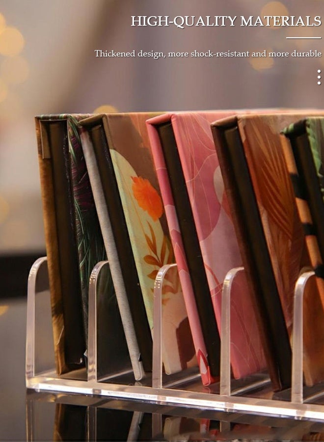 DUNISO Eyeshadow Palette Makeup Organizer 7-Section Divided Acrylic Makeup Cosmetic Storage Organize Holder Display Stand Rack Desktop Transparent Shelf - Image 5