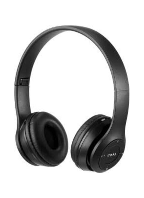 Wireless Bluetooth Stereo Headphone P47 Headset With Hidden Mic - Black