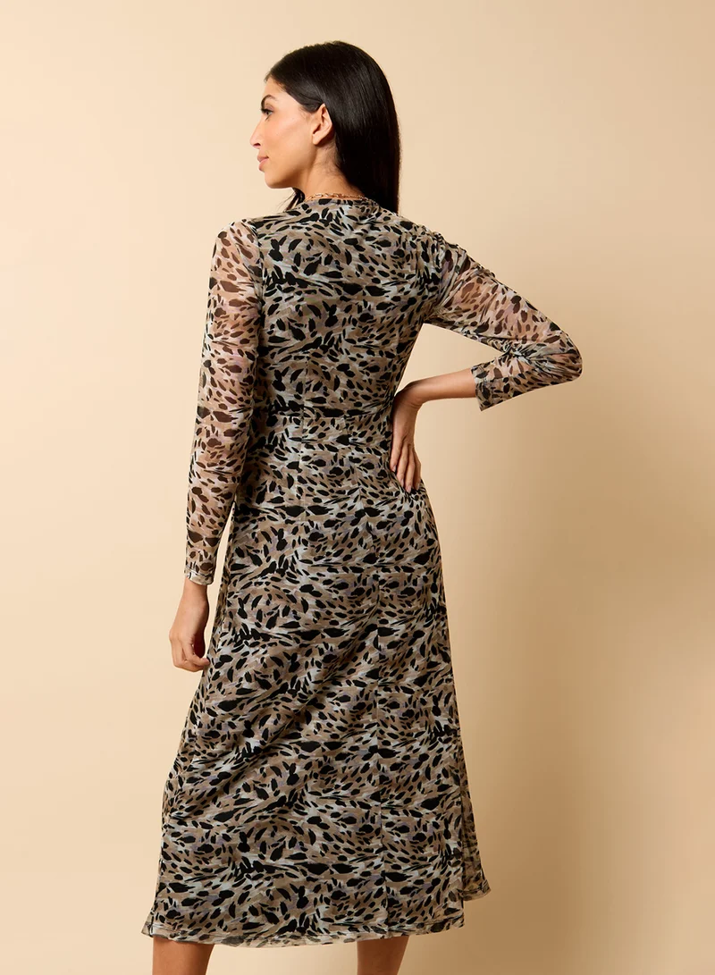 ليتل مسترس Casual Mesh Midi Dress