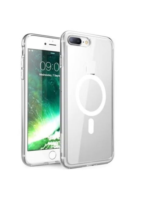 Magnetic Phone Case for iPhone 8 Plus and 7 plus and Wireless Charging MagSafe Clear