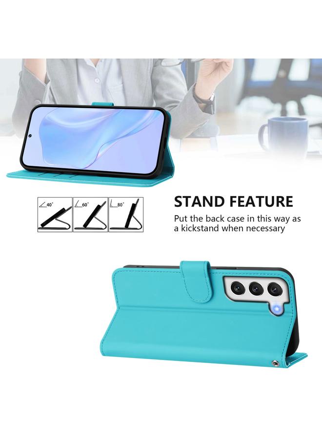 S-TOP Case For Samsung Galaxy S22 5G Skin Feel Solid Color Leather Phone Case with Lanyard - Image 3