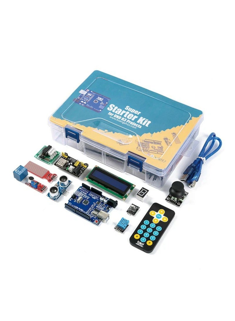 Arduino Uno R3 Starter Kit Starter Learning Kit for Arduino UNO R3 - Comprehensive Electronics Kit with LCD1602, Servo Motor, Sensors, and Components - Ideal for Beginners and Hobbyists in DIY Arduino Projects  - Image 2
