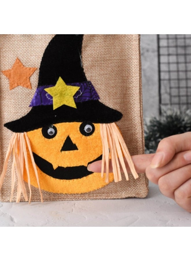 2-Piece Reusable Canvas Bag Trick or Treat Gift Bags Non-Woven Tote Bag  - Image 5