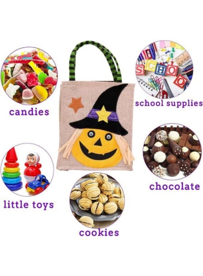 2-Piece Reusable Canvas Bag Trick or Treat Gift Bags Non-Woven Tote Bag  - Image 2