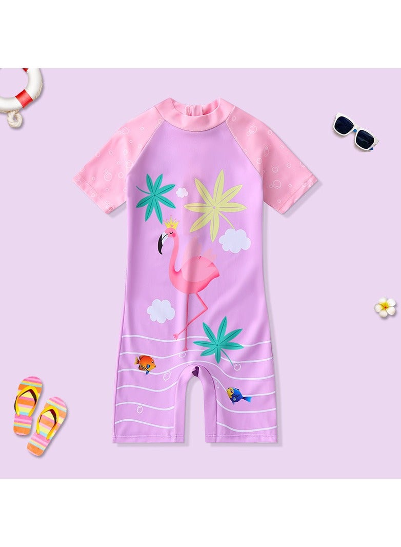 YD Long Sleeved Beach Sunscreen Children's One Piece Swimsuit - Image 1