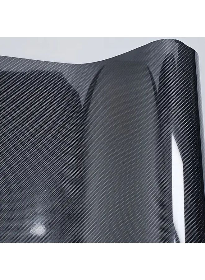 6D Realistic Black Carbon Fiber Vinyl Car Wrap 31cmx152cm Film - Image 5