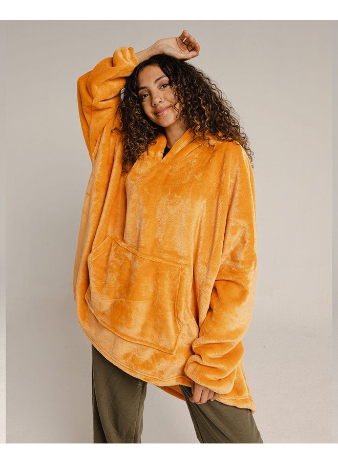In Your Shoe - Orange Hoodie Blanket - Image 1