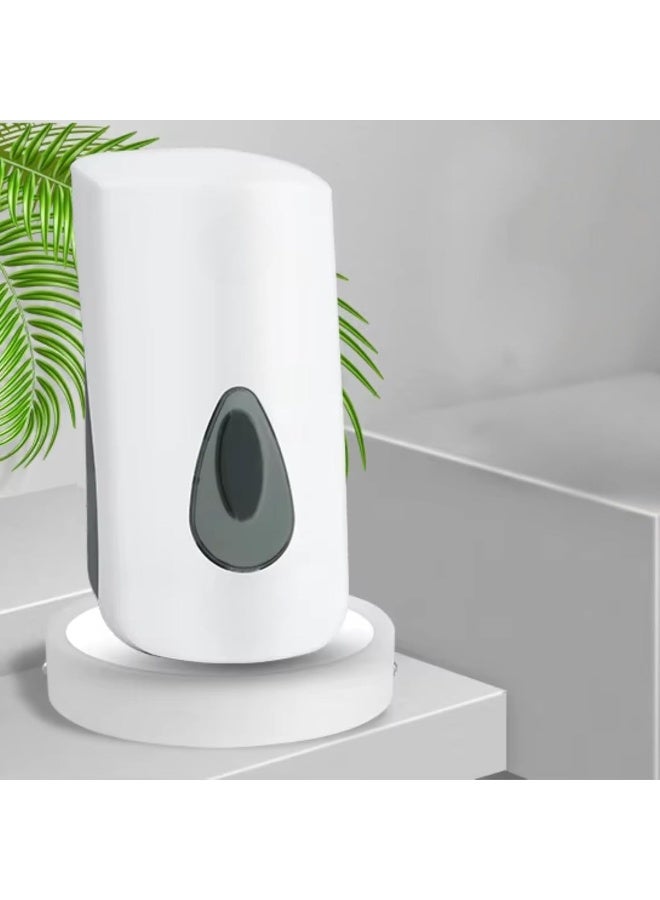 AKC 1LTR Manual Hand Soap Dispenser - Wall Mounted Plastic Double Soap Dispenser for Bathroom & Commercial Use, Disinfection Liquid Spray Machine (White, 1 Liter) - Image 3