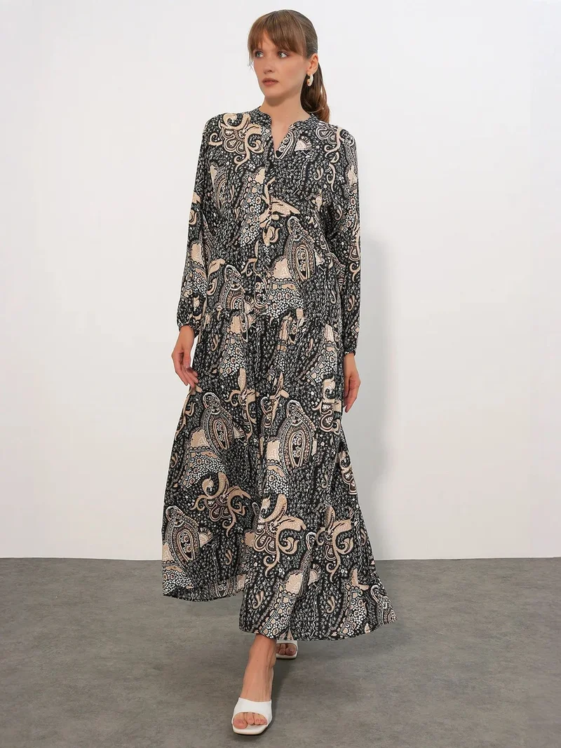 بيغ دارت BDART Patterned V-Neck Maxi Dress