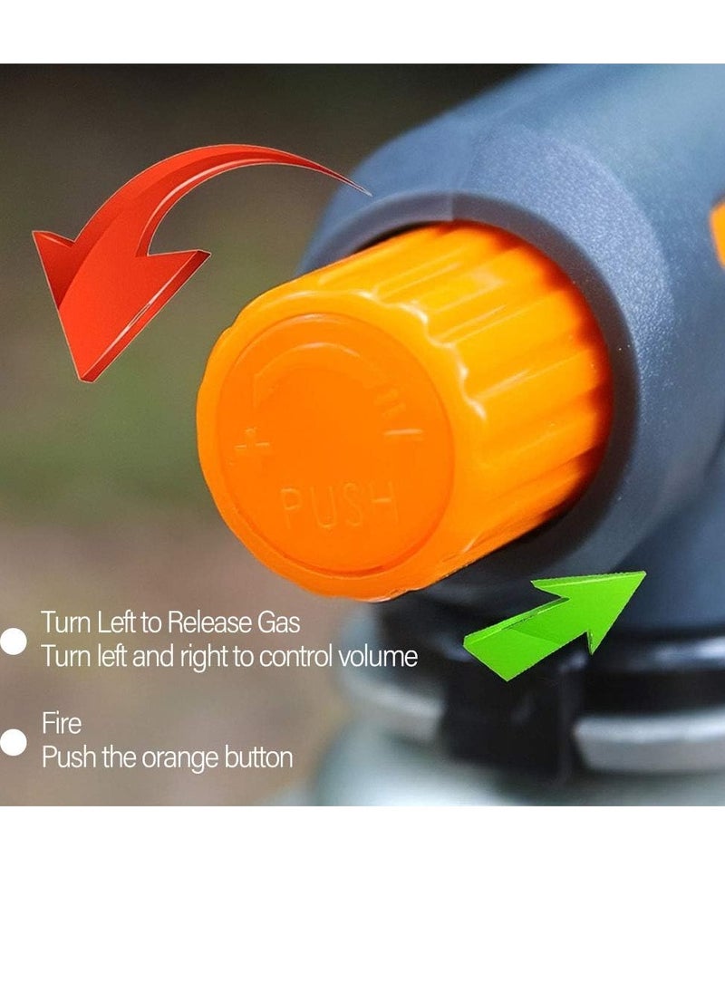 PAMEER Multi-Purpose Butane Propane Torch, Flame Gun, Kitchen Torch, Cooking Torch, Adjustable Flame, Mini Blow Lighter Gas burner, Culinary Torch for BBQ, Baking, Cooking.  - Image 3