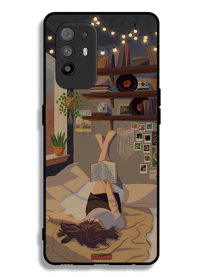Tolwak Oppo A95 5G Protective Case Cover Studying Art - Image 2