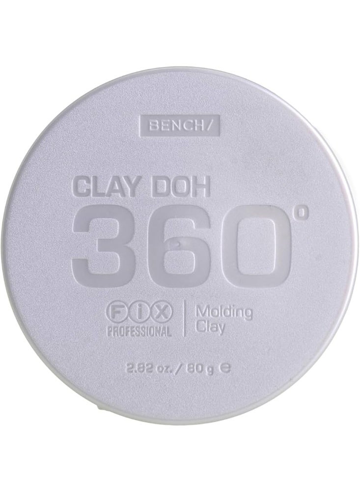 Bench/Fix Professional Clay Doh 360 Hair Molding Clay Easy Rinse Formula 2.82 ounces / 80 grams