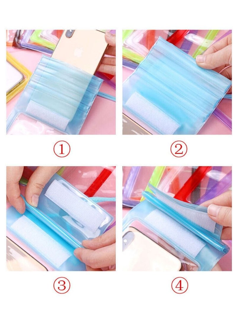 Digi Core حقيبة هاتف مقاومة للماء عالمية في الهواء الطلق، حافظة هاتف مقاومة للماء لهواتف iPhone وSamsung وهواتف Android IPX8 للهاتف المحمول حقيبة جافة على الشاطئ وأساسيات سفينة الرحلات البحرية مع حبل - Image 2