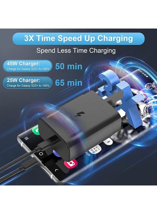 45W Super Fast Wall Charger, PPS Type-C Power Adapter for Samsung Galaxy S24 Ultra / S23 / S22, UK 3-Pin Plug - Image 5