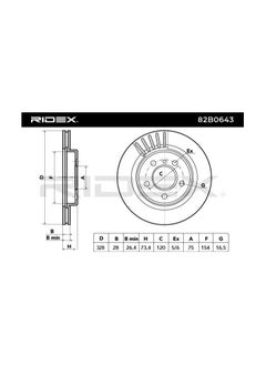 ريديكس RIDEX - مجموعة أقراص الفرامل (الأمامية) لسيارات BMW - 34106879122 / 34106787490  - Image 3